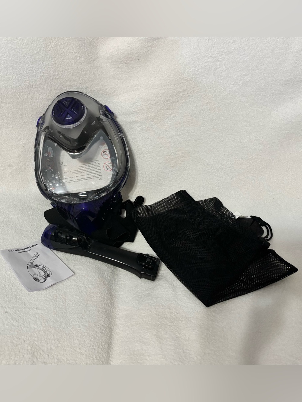 Kids Full-Face Snorkel Mask - Purple/Black